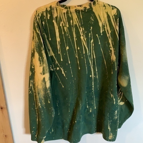 Custom Bleached Reverse Tie Dyed Shirt Streetwear long Sleeved oversized - Picture 6 of 11